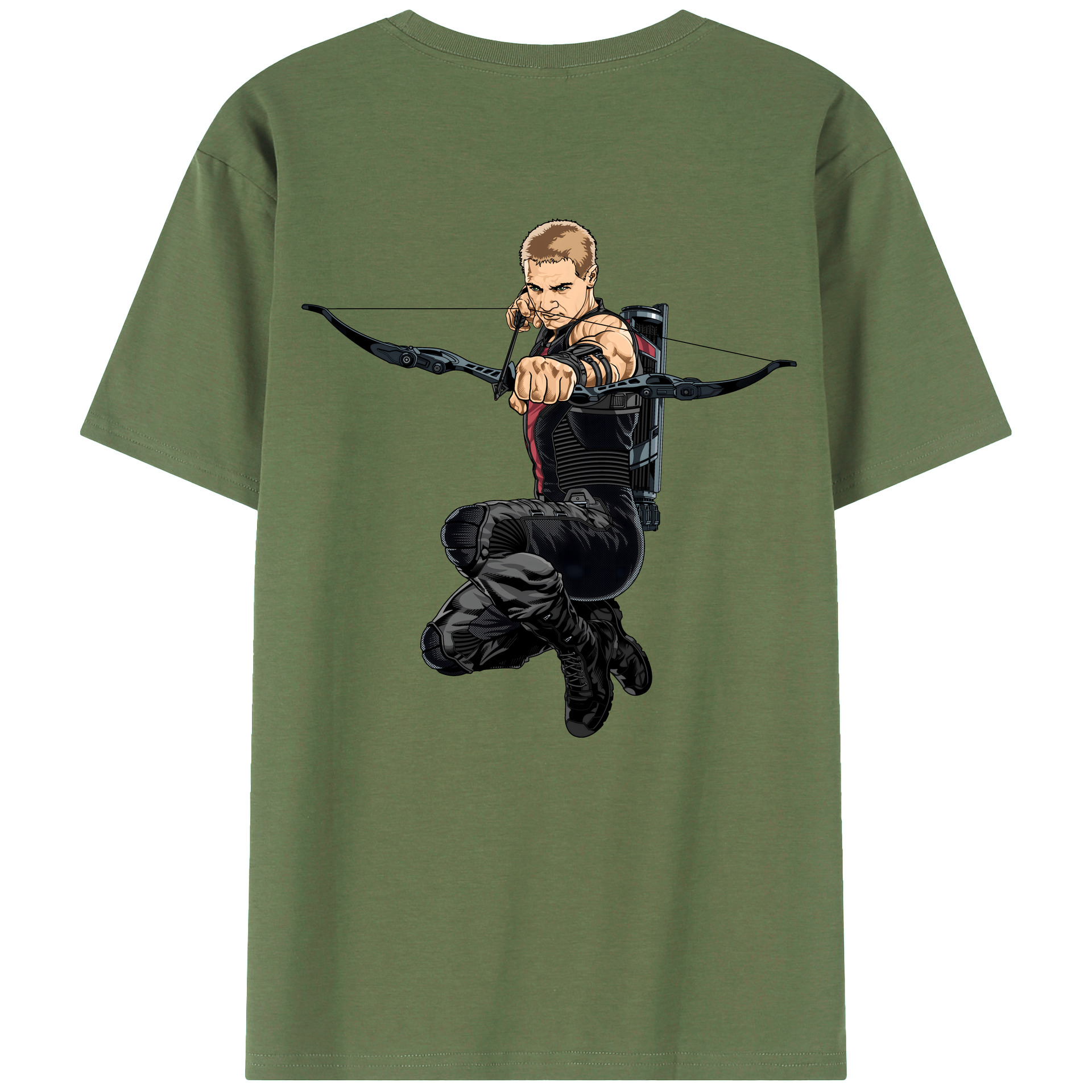 （画像用） アベンジャーズ The Avengers 綿100％ メンズ半袖Tシャツ（バックプリント） 通気性